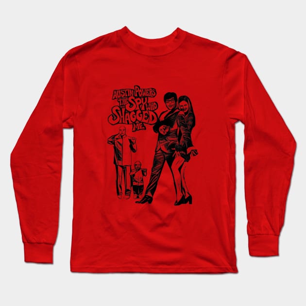 austin powers Long Sleeve T-Shirt by RetroScribbles